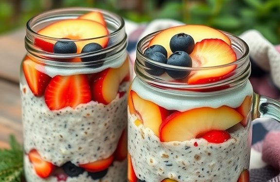Nutritious Overnight Oats with Seasonal Fruits for Camping (Recipe)
