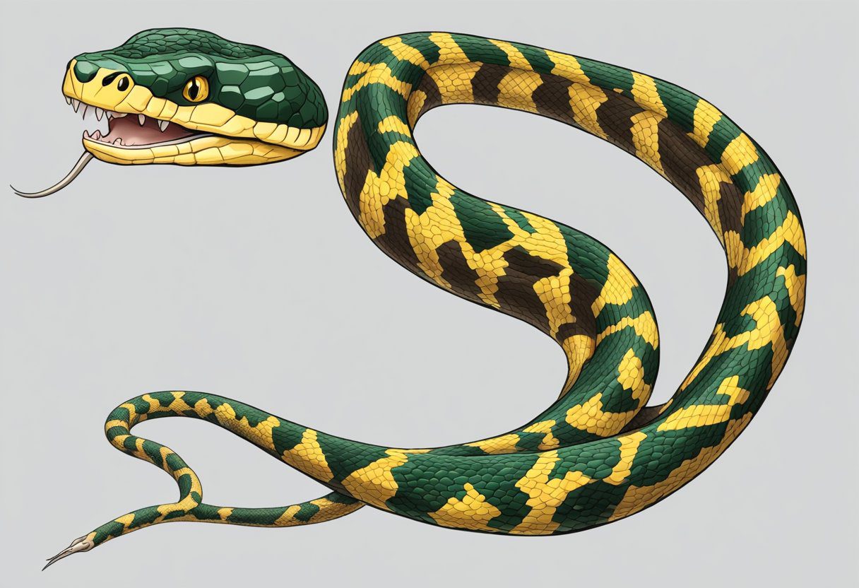 A snake bite on a limb covered with a loose bandage, no tourniquet applied