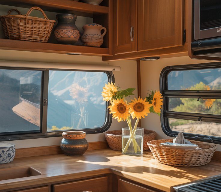 34 Brown Cabinet RV Decorating Ideas to Warm Up Your Space
