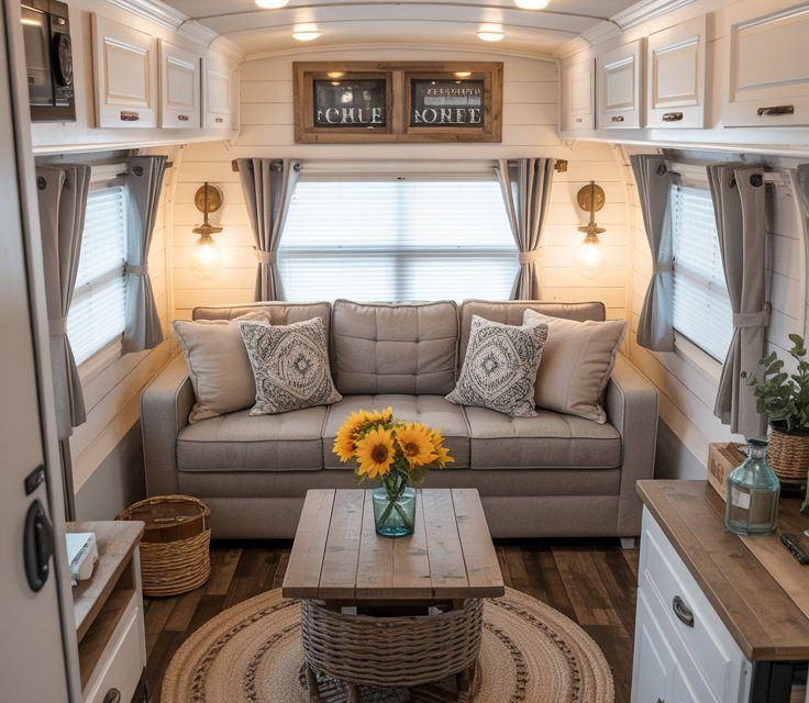 32 Country Style RV Decorating Ideas