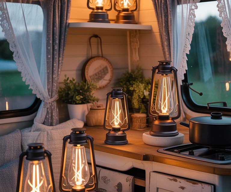35 Dreamy Lighting Ideas for Your Shabby Chic Camper to Create a Cozy Glow