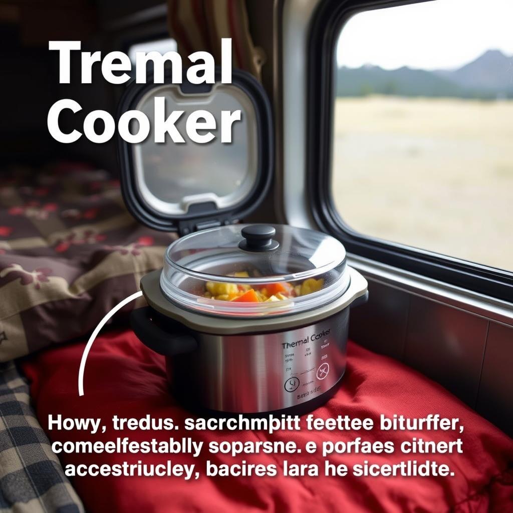 Thermal cooker for RV travel cooking