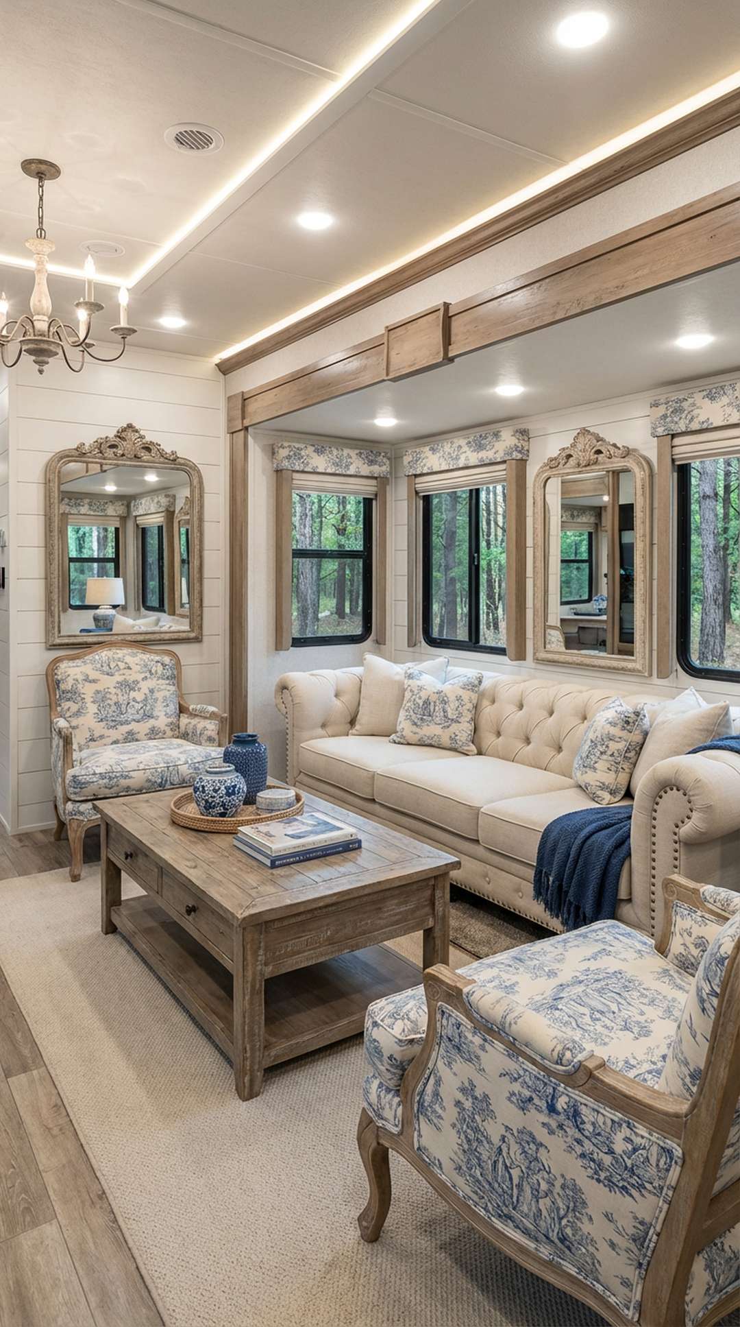 Slide-Out Living Room with French Furnishings