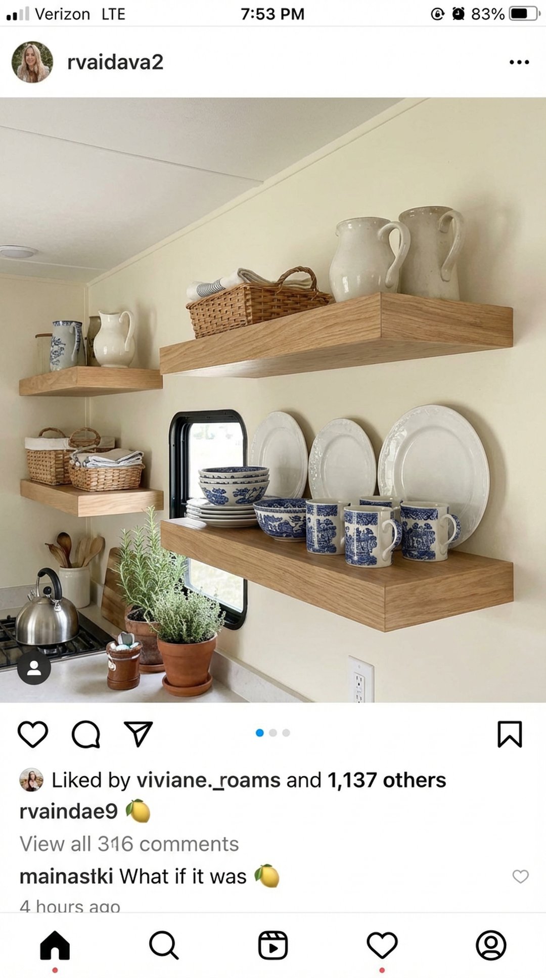 Open Shelving Display