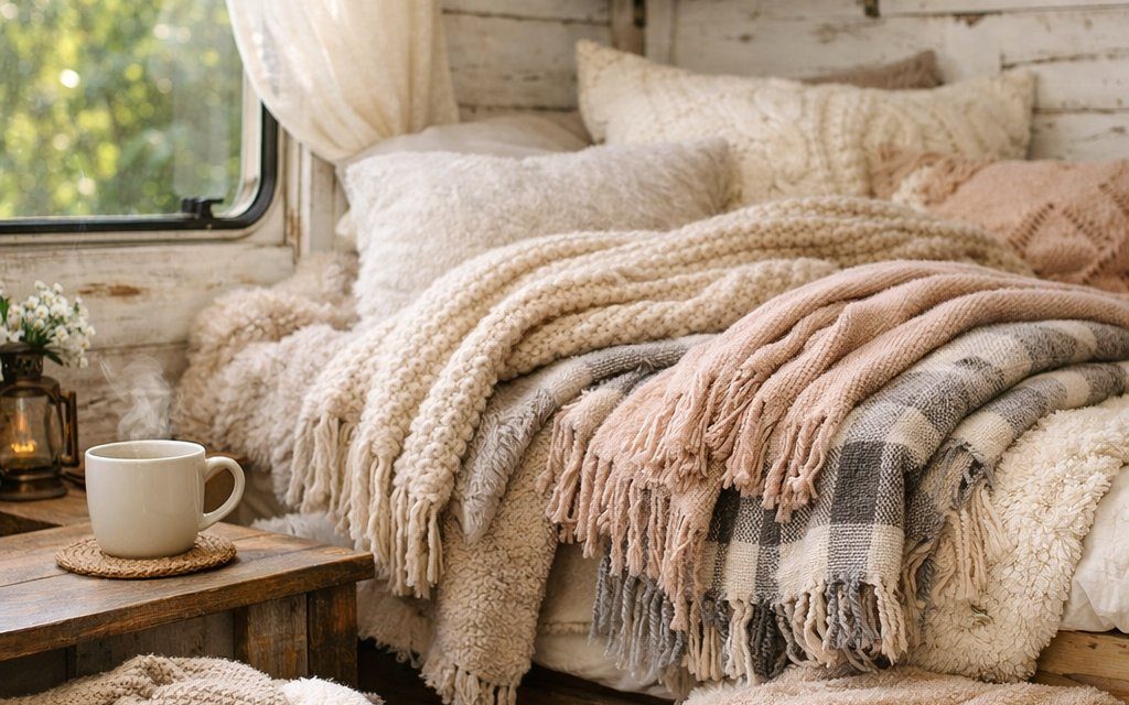 10 Cozy Throws and Blankets for Your Shabby Chic Camper