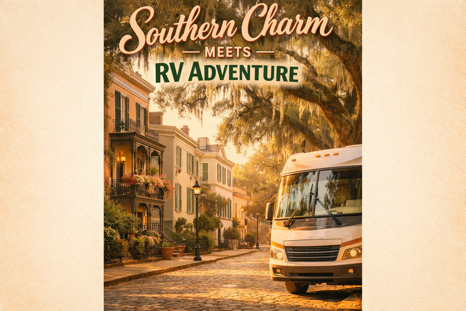 Portrait/Pinterest format (1024x1536) detailed image showing charming Savannah, Georgia historic district with pastel-colored antebellum man