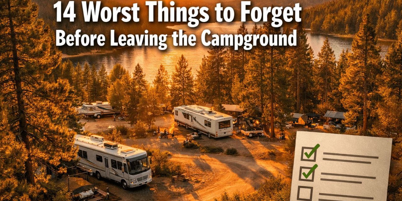 14 Worst Things to Forget Before Leaving the Campground