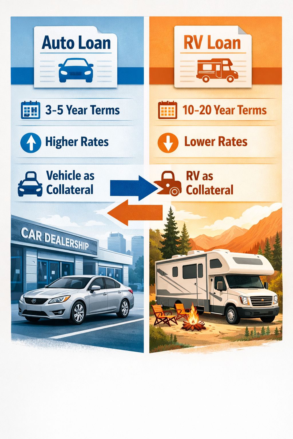 Portrait/Pinterest format () editorial illustration showing a split-screen comparison graphic: left side displays a standard