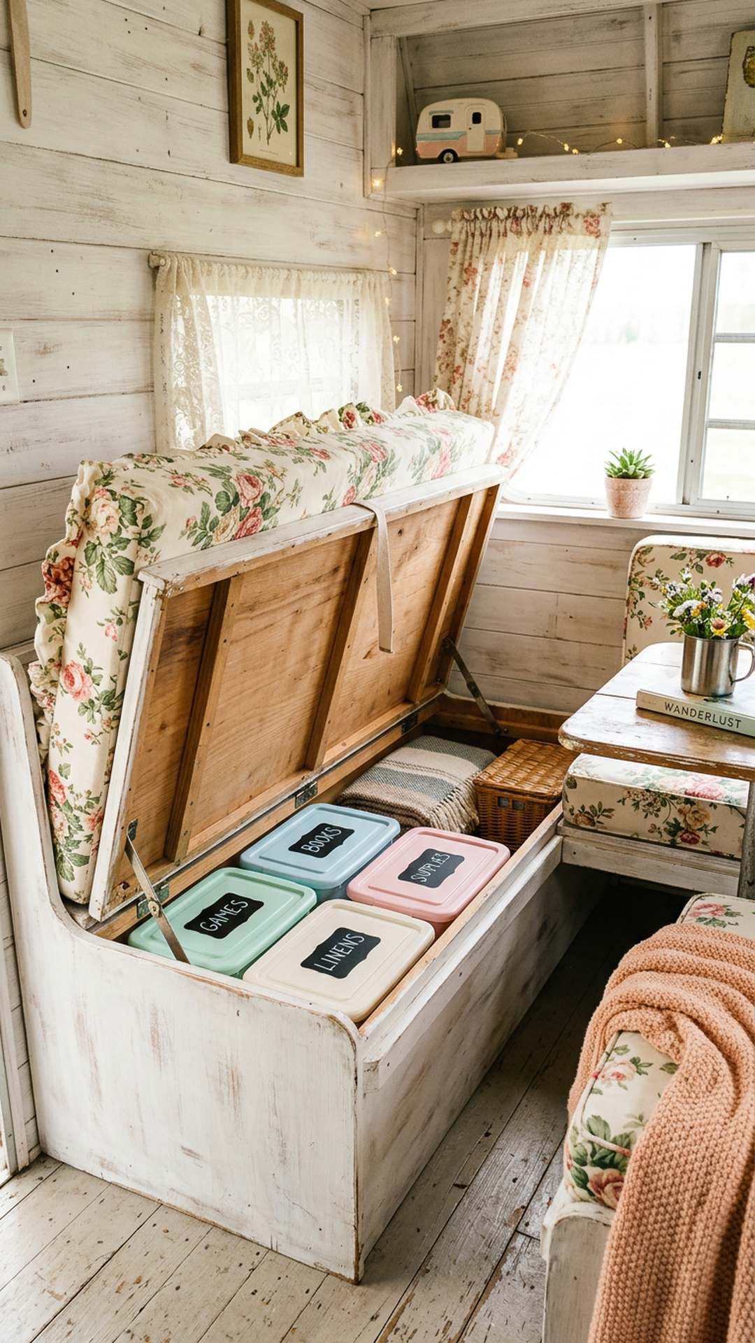 5. Hide Everyday Extras Under the Dinette Bench