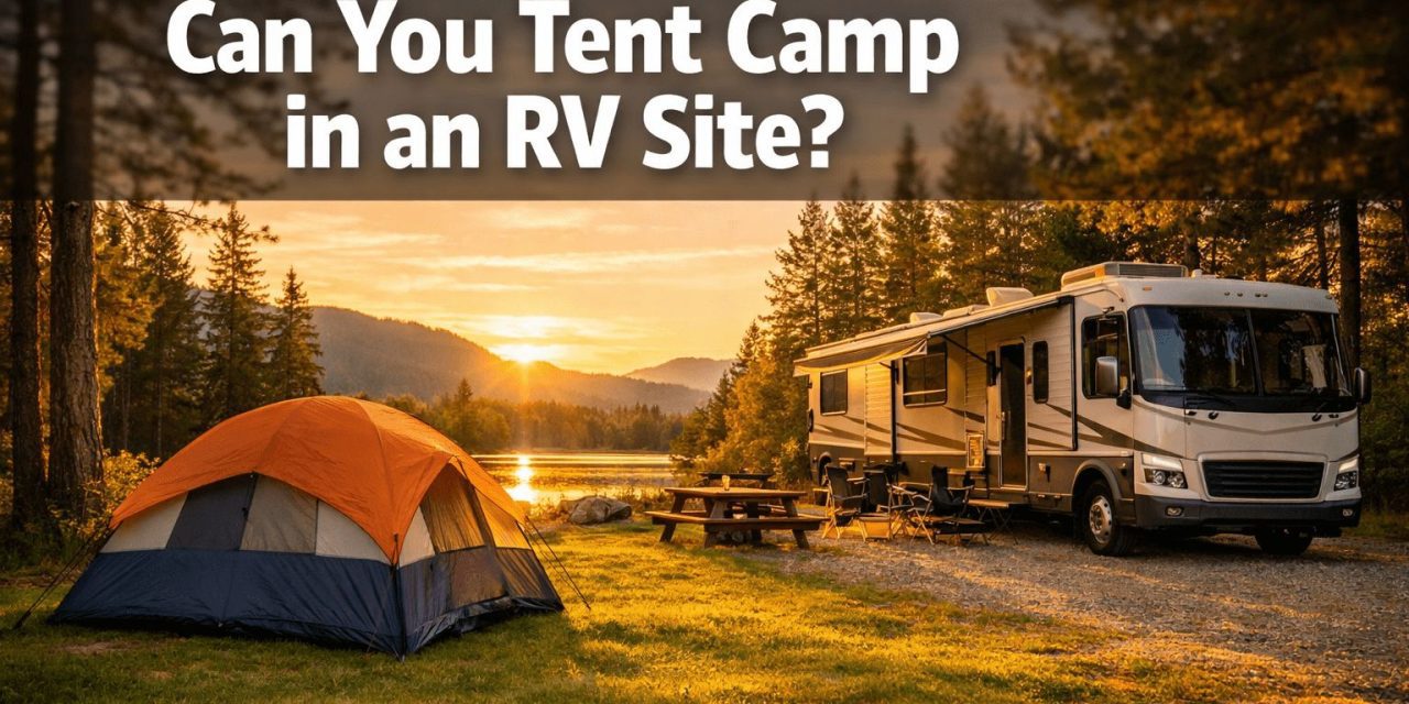 Can you tent camp in an RV site?