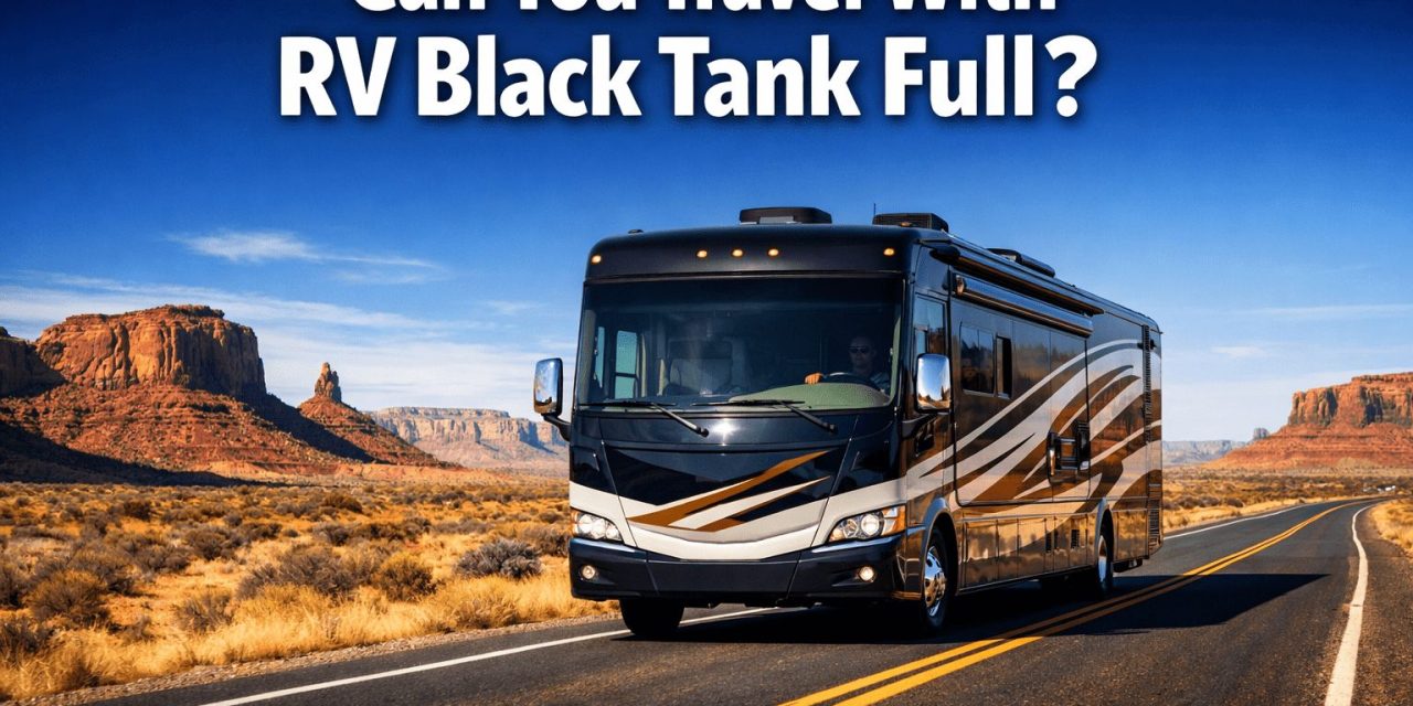 Can you travel with RV black tank full?