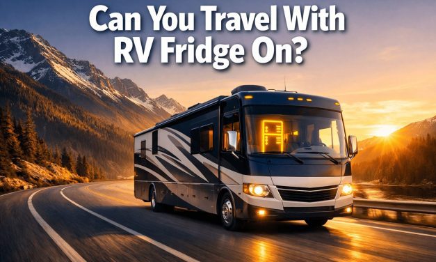 Can you travel with RV fridge on?