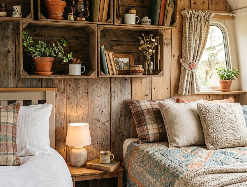 15 DIY Projects to Create a Cozy Shabby Chic Camper Bedroom