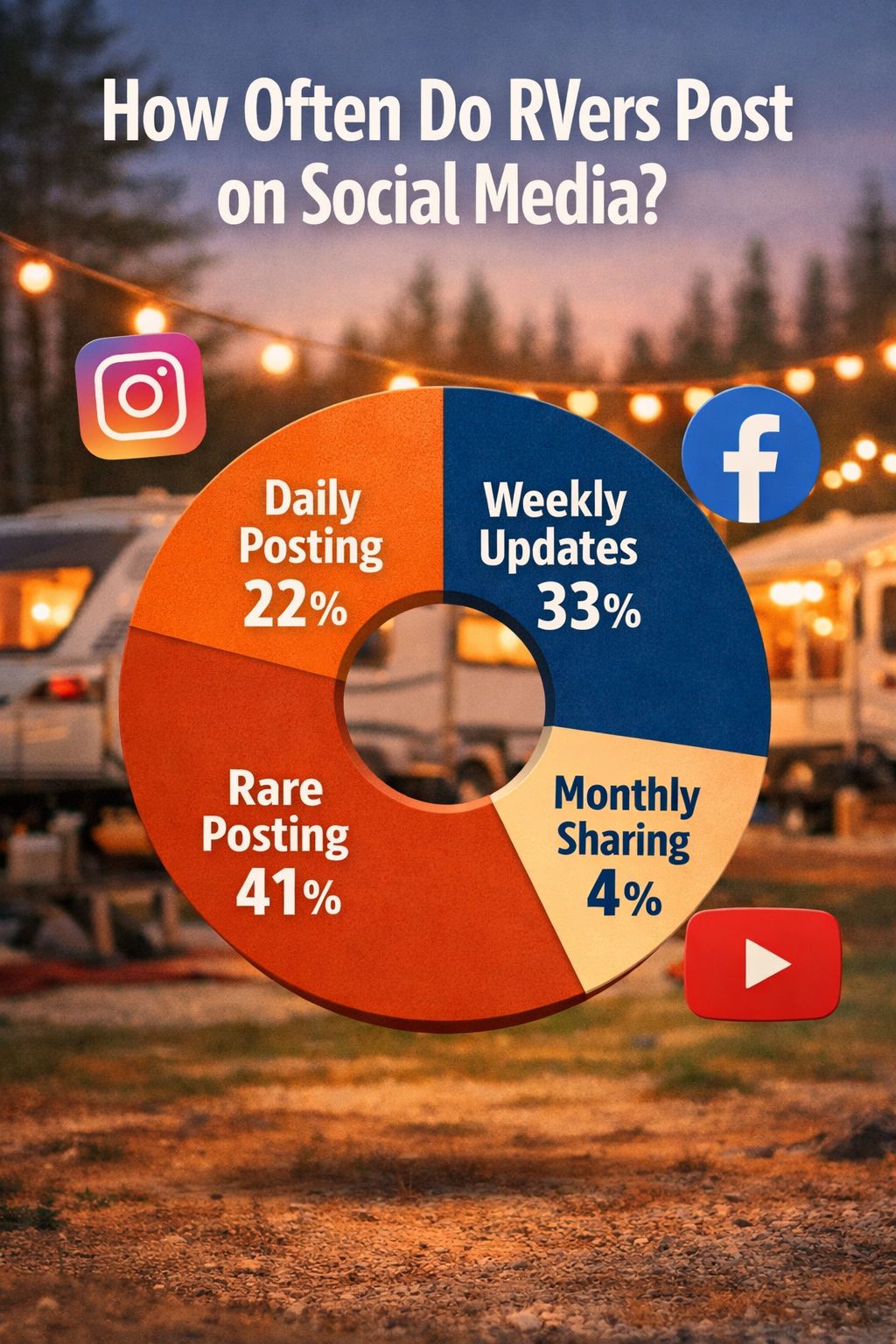 Portrait/Pinterest format () infographic-style illustration showing a colorful pie chart or donut chart with four segments