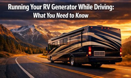 can you use rv generator while driving?
