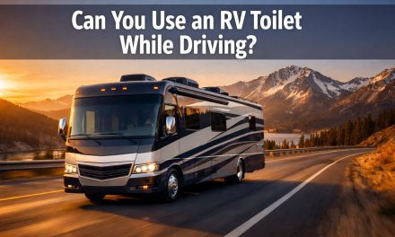can you use rv toilet while driving?