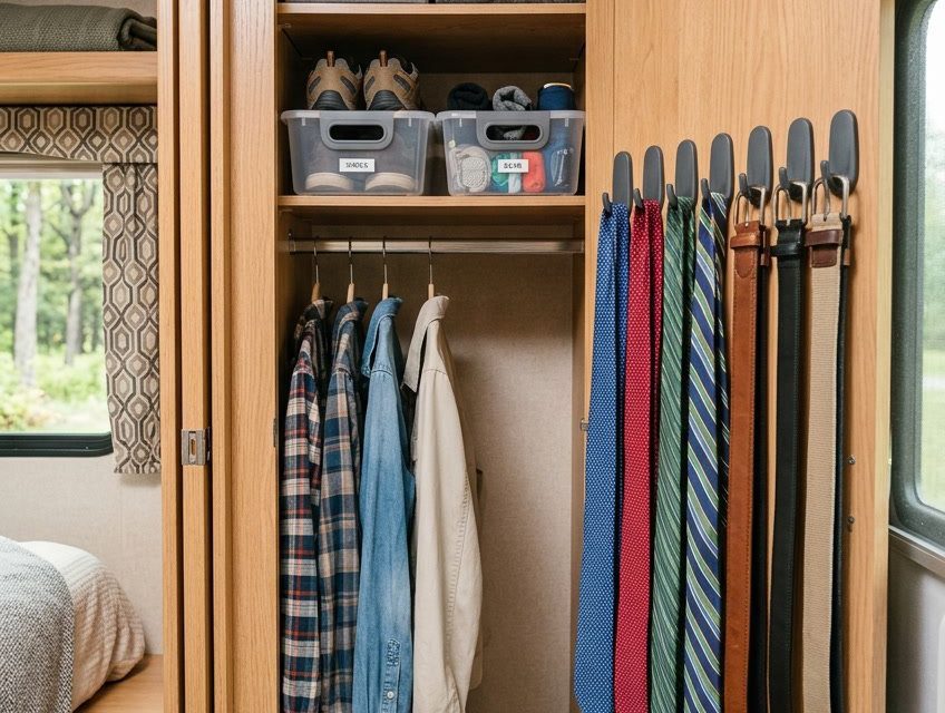 17 RV Closet Organization Ideas That Actually Survive Travel Days