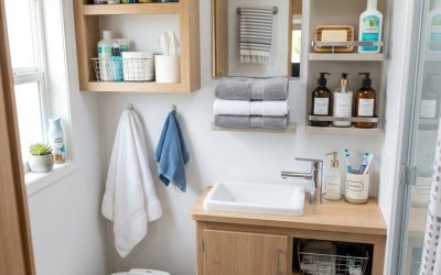 16 RV Bathroom Storage Ideas for Toiletries, Towels, and Cleaning Supplies