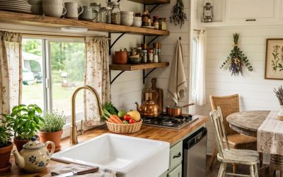 17 RV Kitchen Makeover Ideas for a Cottage-Style Camper