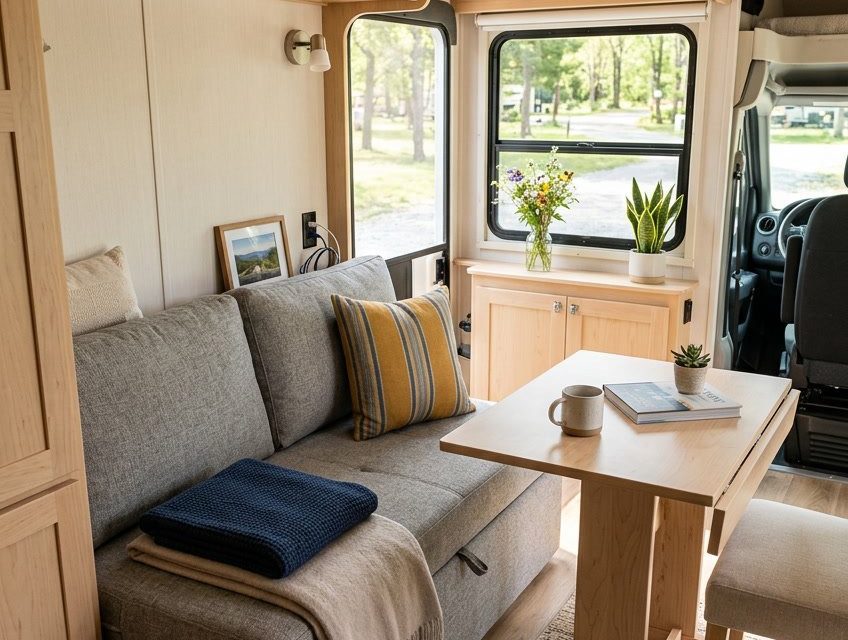 19 RV Living Room Layout Ideas That Open Up a Small Camper