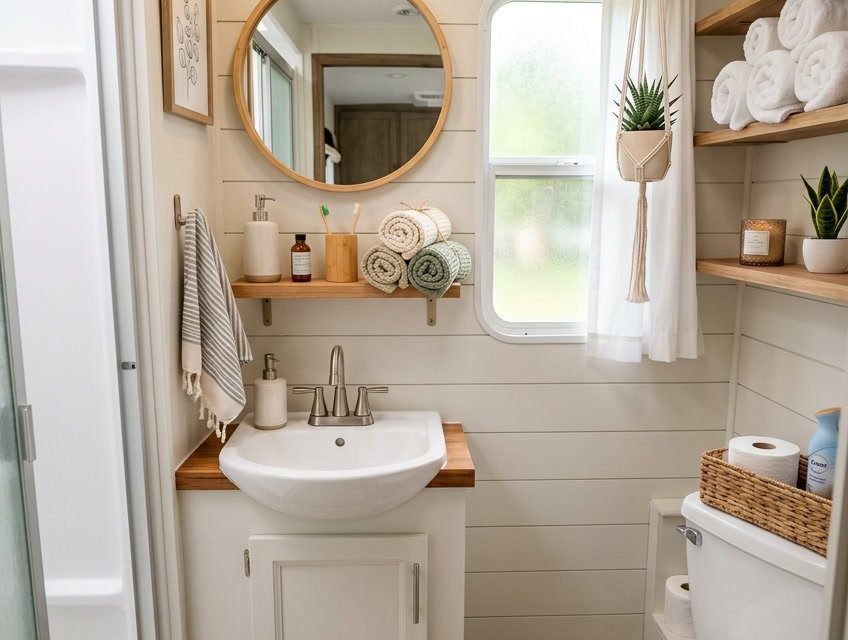 18 RV Bathroom Decor Ideas That Are Cute, Practical, and Easy to Clean